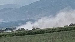 Вблизи города Кант дымит свалка
