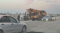 На объездной перевернулась «Хово»