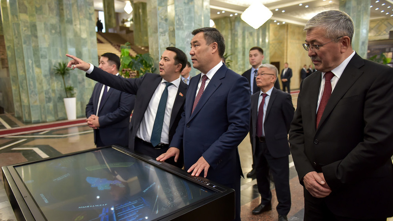 President Japarov opens modern digital museum and tours upgraded halls at Parliament