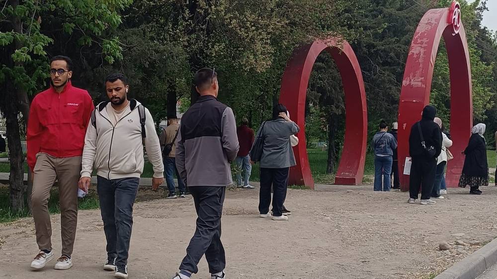 Зеленую зону на Валиханова превратили в остановку. Фото