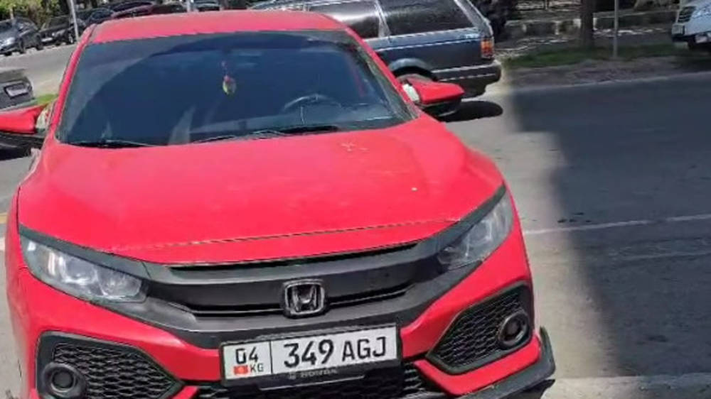 «Хонда» стоит на «зебре». Видео