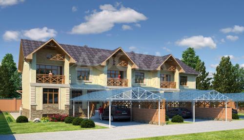 Продаю таунхаус, 1-ком., 250кв. м., этаж-2, 1-сот., стена кирпич, с. К-Жар, А.Атинская/ Юж. Магистраль.,