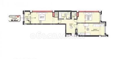 Продаю 3-комнатную квартиру, 89.35кв. м., этаж - 5/10, Золотой квадрат (Токтогула/Исанова).