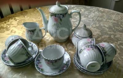 Сервиз чайный.Фарфор, 15 предметов.