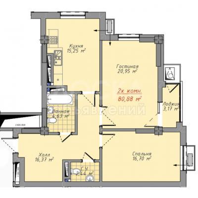 Продаю 1-комнатную квартиру, 47кв. м., этаж - 6/10, южные ворота.