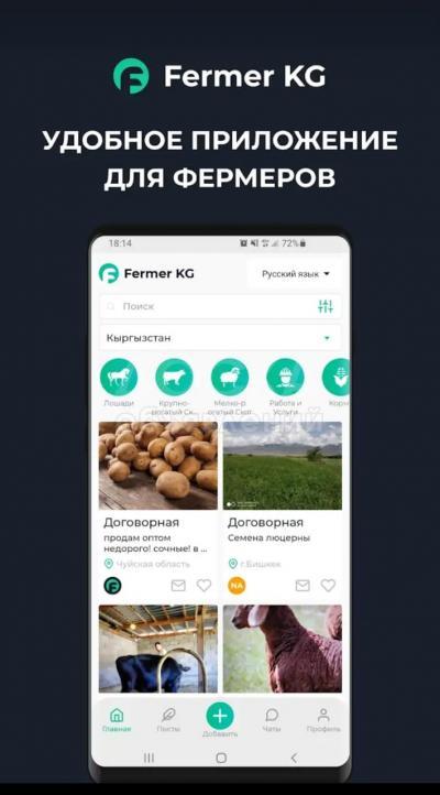 Fermer KG: Онлайн Торговая Площадка для Сбыта Сельхозпродукций внутри КР и Зарубежом.