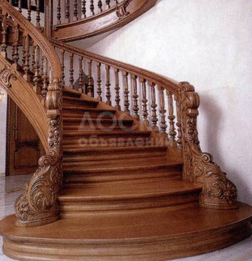 Изготовляем лестницы для дома любой сложности и на вкус из любого деревянного материала .