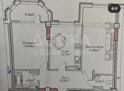 Продаю 2-комнатную квартиру, 72кв. м., этаж - 6/10, Магистраль сухе батор.