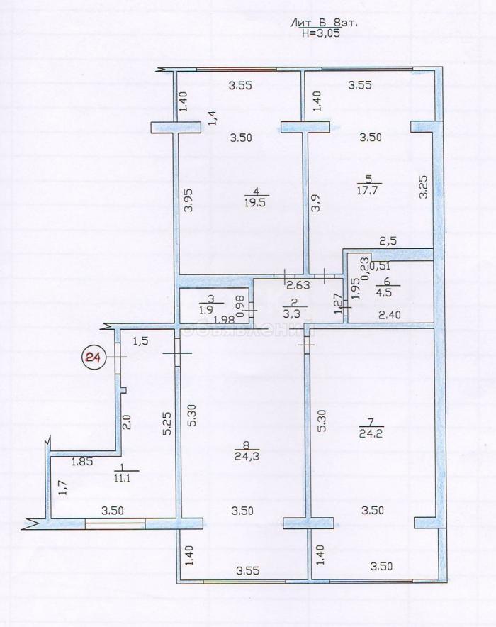 3-к 106 м2 58500 ул.Ажибек Баатыра 1/5 (район Эльдорадо = "Мартини", старый аэропорт, в 10 мин от угла Политеха)