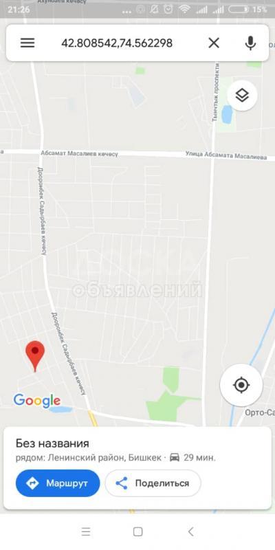 Продаю участок под строительство, 4 соток Шералиева/Матисакова.