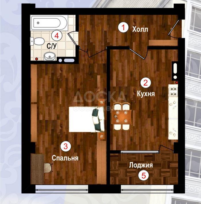 Продаю квартиру 1-ком., 45,29кв. м., этаж - 6/10, Горького/ Радищева 7,