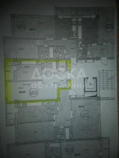 Продаю 1-комнатную квартиру, 52кв. м., этаж - 7/9, Киевская 206 .