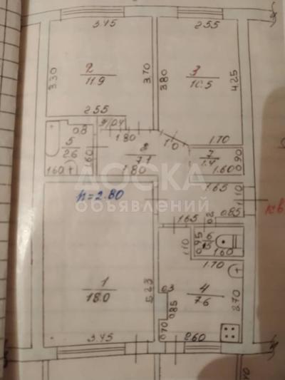 Продаю 3-комнатную квартиру, 62кв. м., этаж - 9/9, 8 мкр.