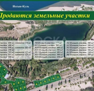 Продаю участок под строительство, 110 соток Чолпон -Ата .