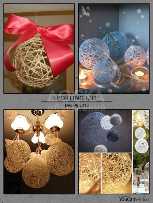 Новогодние украшения- шары "Папье-маше"!