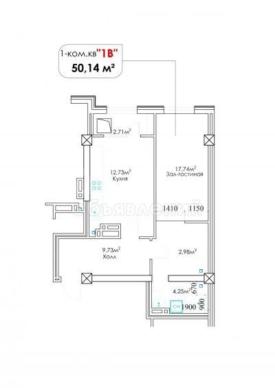 Продаю 1-комнатную квартиру, 50кв. м., этаж - 10/10, Токтогула/ Тоголок Молдо.
