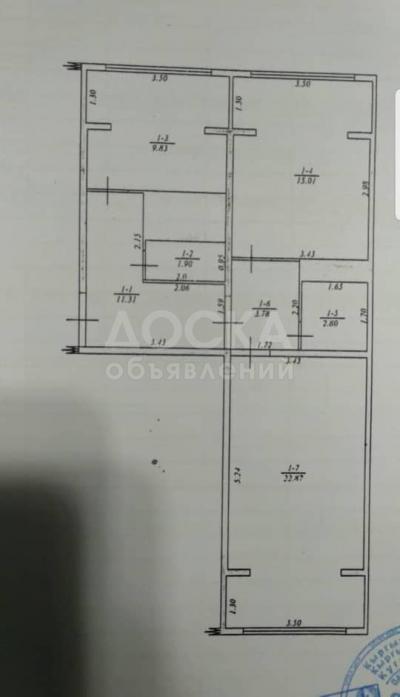 Продаю 2-комнатную квартиру, 69.2кв. м., этаж - 4/10, выше 12 Мкр по Алматинке .