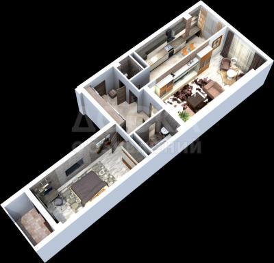 Продаю 2-комнатную квартиру, 93.5кв. м., этаж - 5/10, 7 мкр. А.Токомбаева/Сухэ Батора.