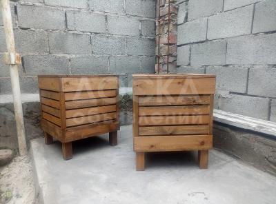 Деревянные кашпо для растений профессиональные с горшками