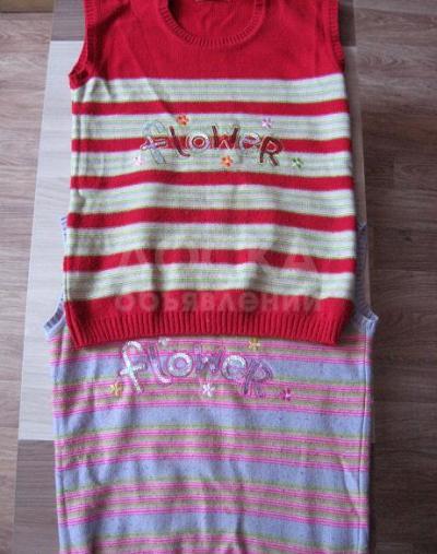 безрукавки вязанные детские