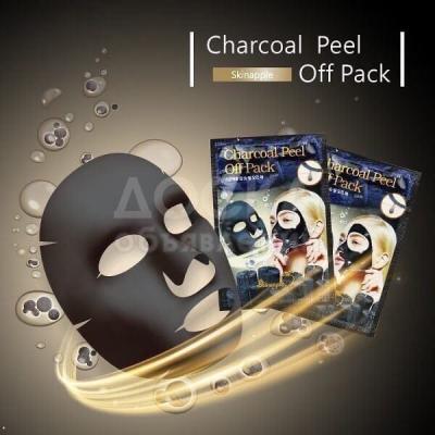 Mаска-плёнка (угольная) для лица SkinApple charcoal peel off pack