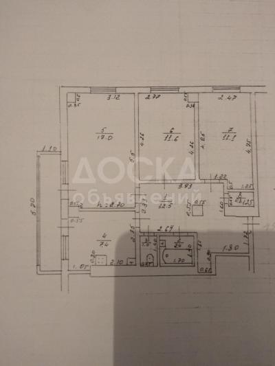 Продаю 3-комнатную квартиру, 64кв. м., этаж - 9/9, Пр.Манаса.