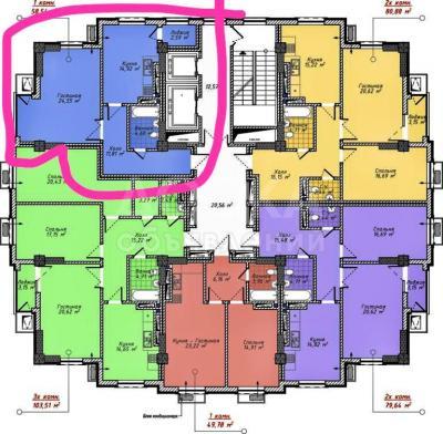 Продаю 1-комнатную квартиру, 58кв. м., этаж - 3/10,  ЖК» «Avangard CITY».