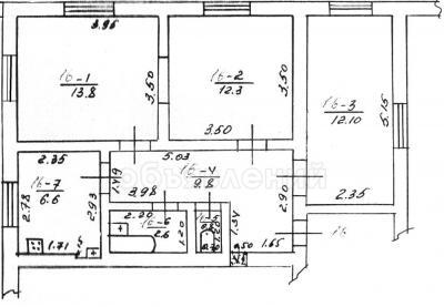Продаю квартиру 3-ком., 60кв. м., этаж - 2/3, проспект Чуй-Турусбекова.