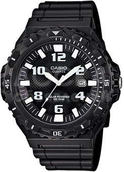 № 15 Casio Solar Powered Black Analog Dial Resin Band Watch [MRW-S300H-1BV] /5330/