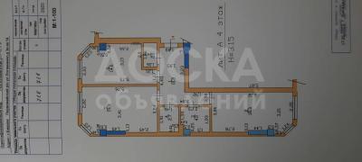 Продаю 2-комнатную квартиру, 71кв. м., этаж - 4/9, Панфилова/Боконбаева .