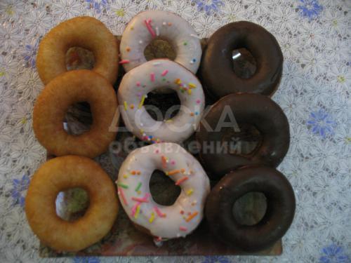 пончики на заказ! шоколадная глазурь, пудра