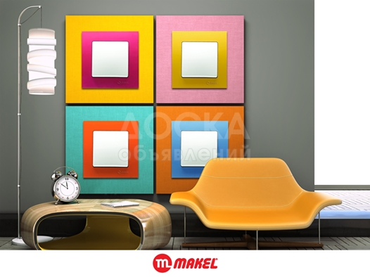 Выключатели, розетки, удлинители Макел www.makel.kg