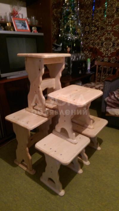 Продаю большие и маленькие табуретки из дерева