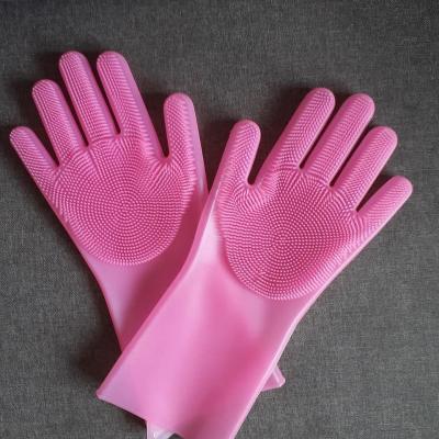 Универсальная силиконовая перчатка с ворсом