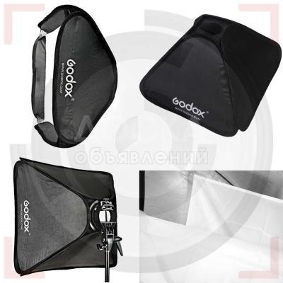 Складные софтбксы godox для накамерных вспышек. Размер 80Х80