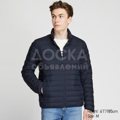 Куртка мужская  uniqlo, xxl, цвет темно-синий.