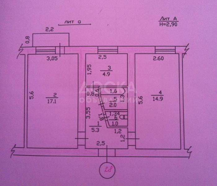 Продаю 2-х комнатнау квартиру, Центр, Калыка-Акиева / Токтогула, Б/П