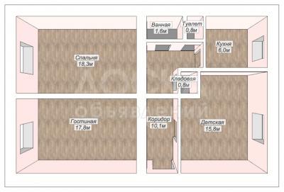 Продаю 3-комнатную квартиру, 72кв. м., этаж - 2/2, Кара-Балта продается 3-комн. квартира в центре города.
