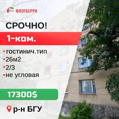 Продаю 1-комнатную квартиру, 26кв. м., этаж - 5/5, бгу.