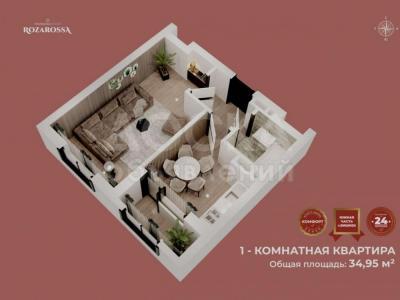 Продаю 1-комнатную квартиру, 35кв. м., этаж - 8/9, Кок-Жар.