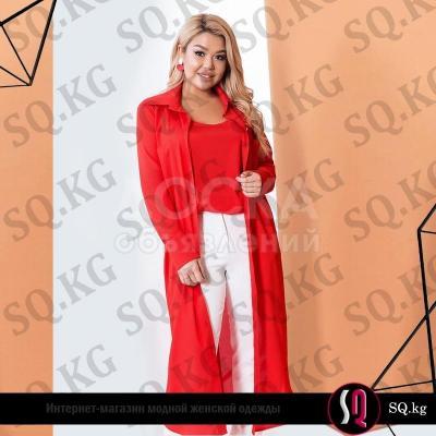 Супер стильный кардиган + шифоновая майка в комплекте красного цвета