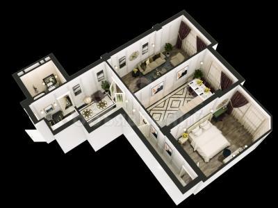 Продаю 2-комнатную квартиру, 72.63кв. м., этаж - 2/10, 12 мкр ул Аалы Токомбаева.