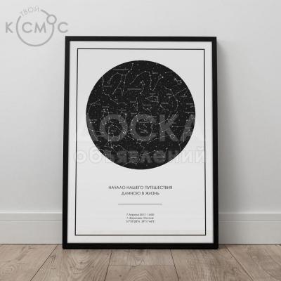 Картина с точным расположением звёзд в ваш день, над вами