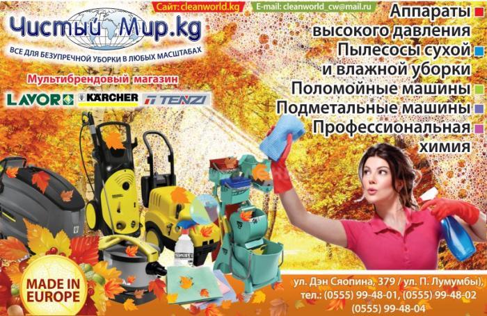 Пылесосы, пароочистители, аппараты высокого давления, химия