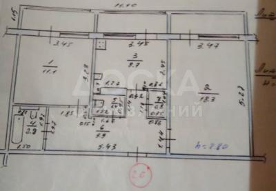 Продаю 2-комнатную квартиру, 57,35кв. м., этаж - 7/9, ул. Бектенова 5/Дружбы.