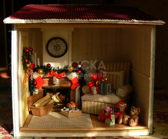 Ночники ручной работы - миниатюрные домики-румбоксы