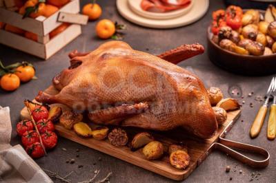 Копчёные гуси и куры