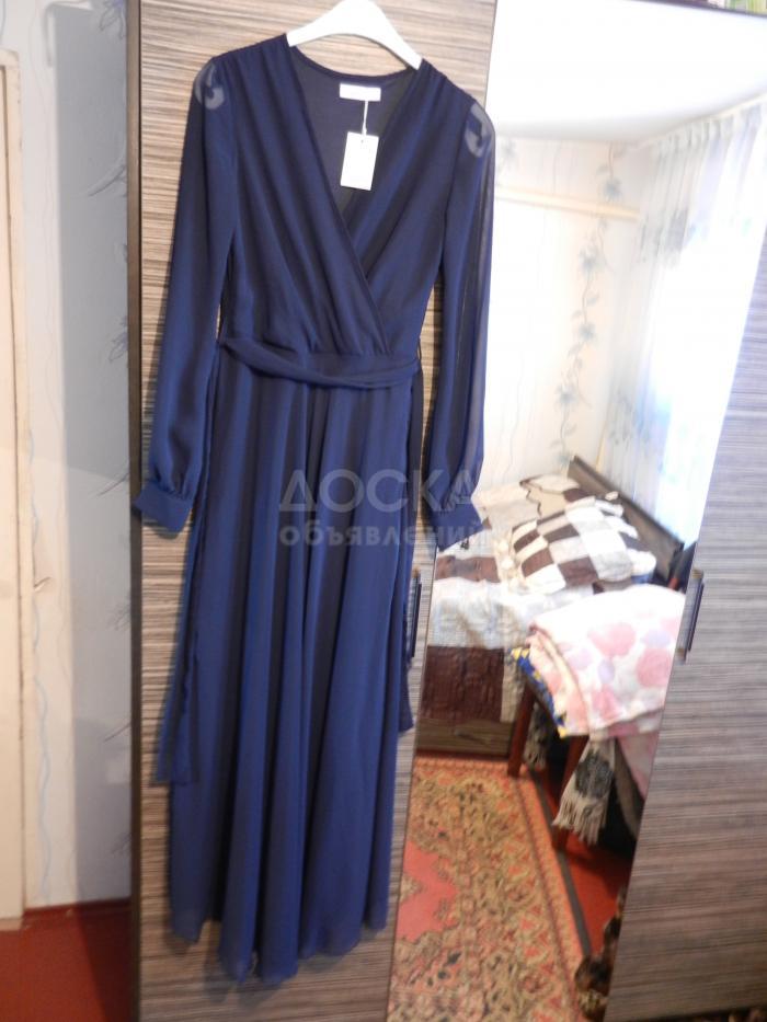 Вечернее длинное, шифоновое платье