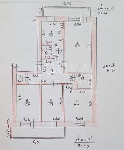 Продаю квартиру 4-ком., 78кв. м., этаж - 5/5, Панфилова.