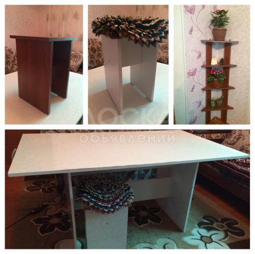 Кухонные столы, табуретки и подставки для цветов на заказ